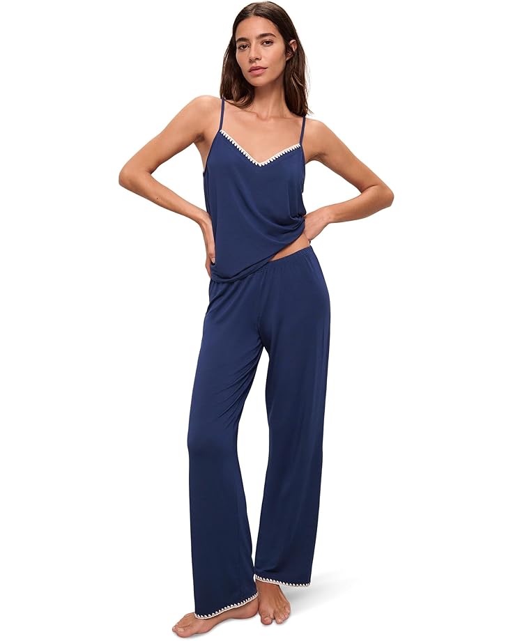 

Пижама Eberjey Frida Cami And Pant PJ Set, цвет Navy/Ivory