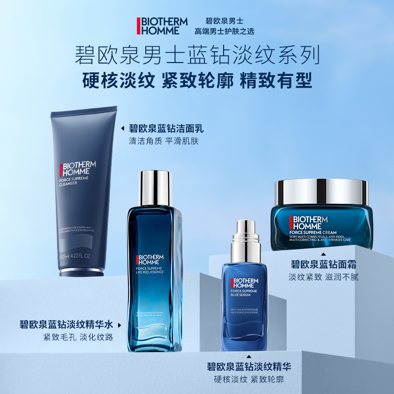 BIOTHERM Biouquan Blue Diamond Luxury Box Limited Edition набор для ухода за кожей увлажняющий очищающий комплект из четырех предметов — фото 3