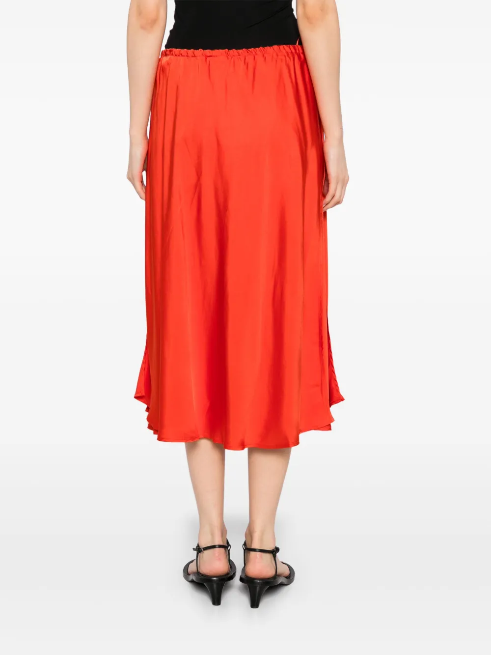 Юбка миди JIL SANDER, оранжевый — фото 4