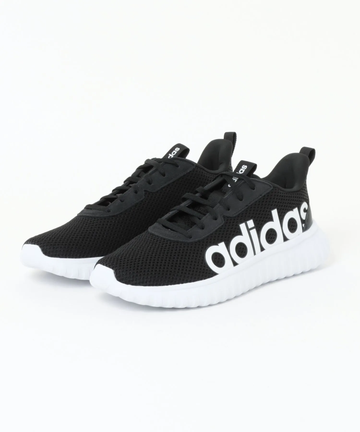 Мужские кроссовки из сетки и кожи adidas KAPTIR BASE M черно-белые