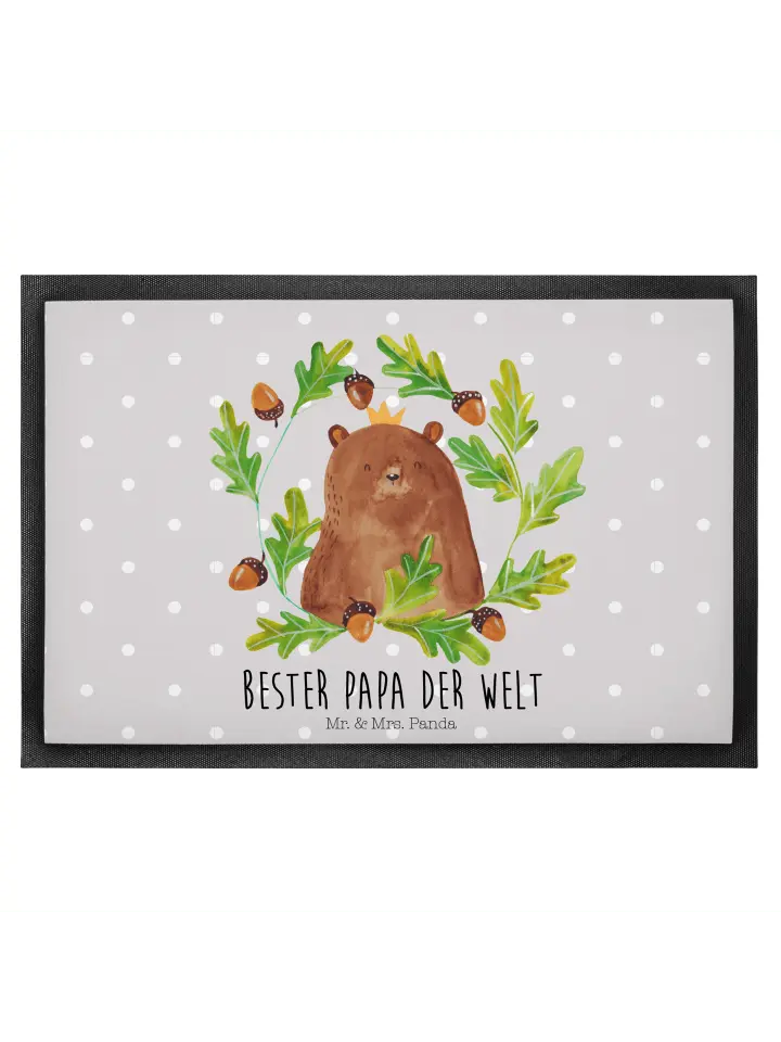 

Коврик для ног Mr. & Mrs. Panda, серый пастельный