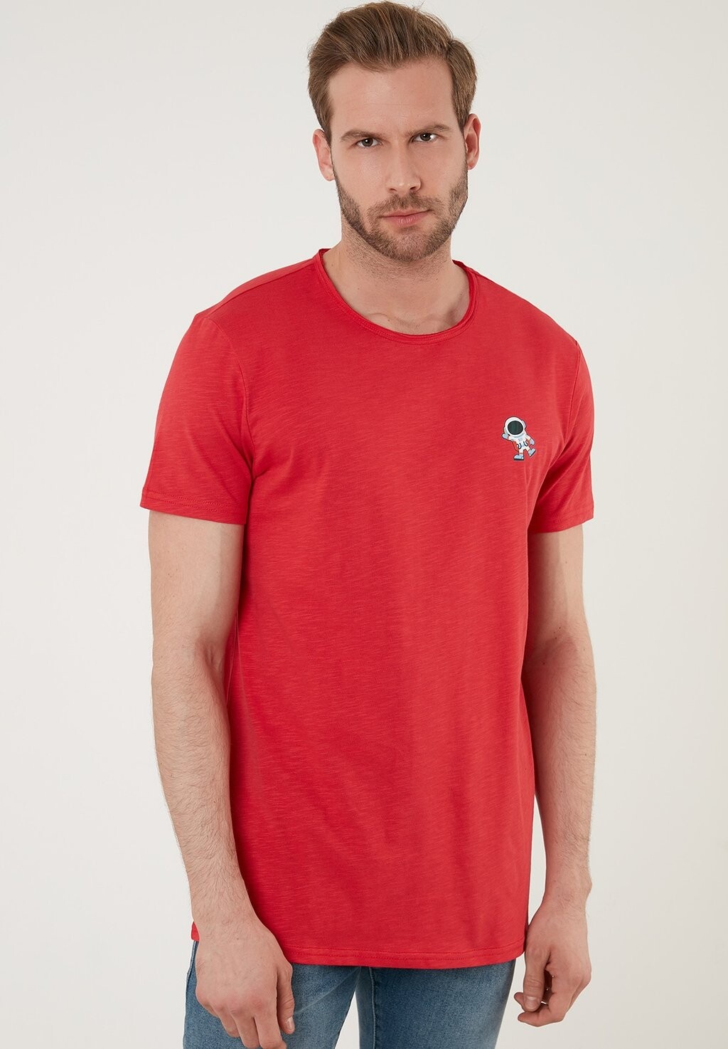 

Футболка с принтом REGULAR FIT Buratti, цвет mottled red