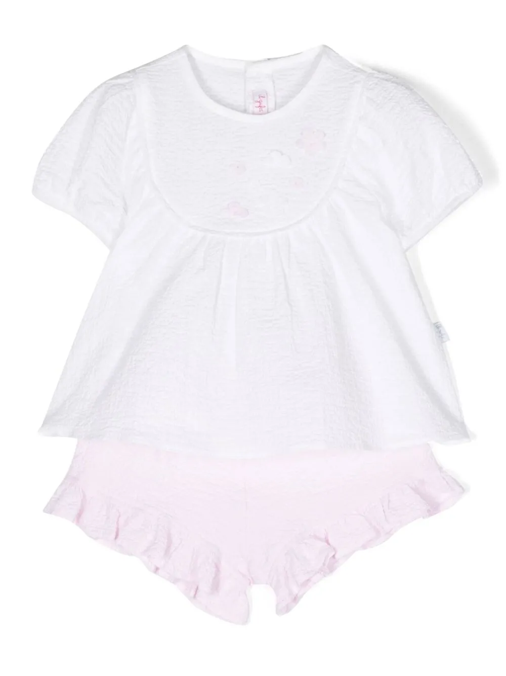 

Комплект из шортов и топа с цветочной аппликацией Il Gufo, белый