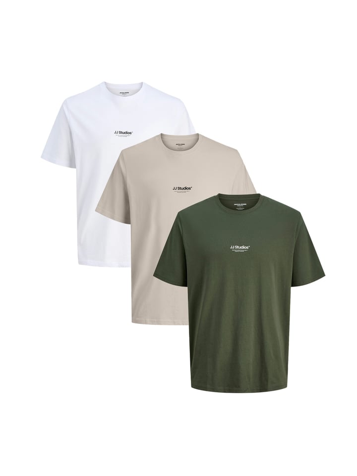 

Футболка Soho белого/бежевого/зеленого цвета Jack & Jones, Зеленый, Футболка Soho белого/бежевого/зеленого цвета Jack & Jones