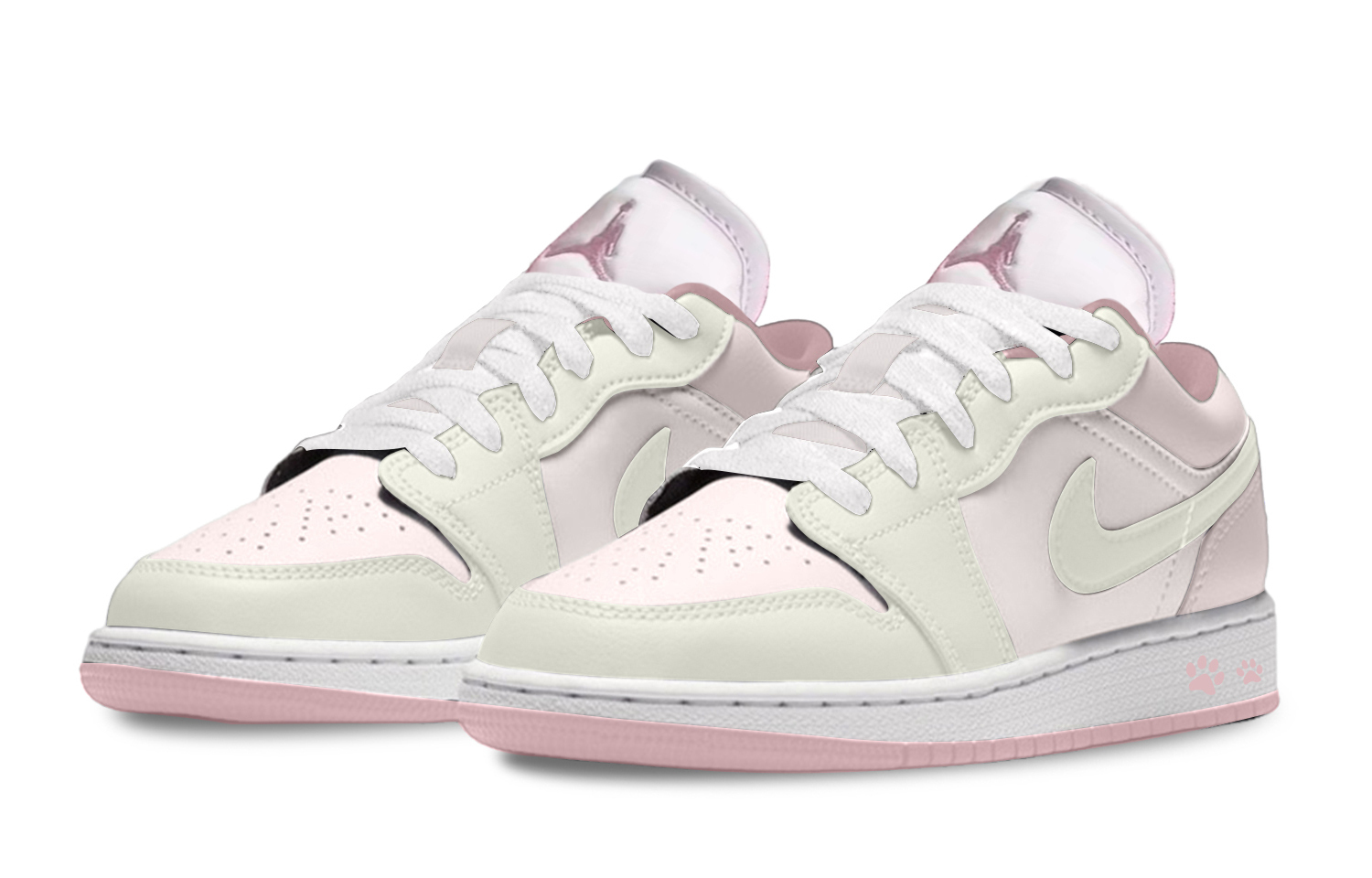 Jordan Air 1 Lotus Mist Abrasion Resistant Low top Детские баскетбольные кроссовки White Pink для подростков — фото 4