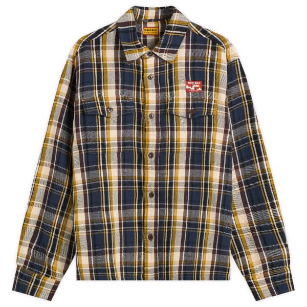 

Клетчатая рубашка Human Made, темно-синий