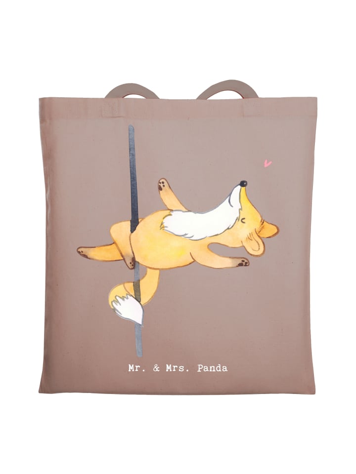 

Mr. & Mrs. Panda Сумка из ткани с символикой Fox Poledan, без надписей, пастельно-коричневого цвета