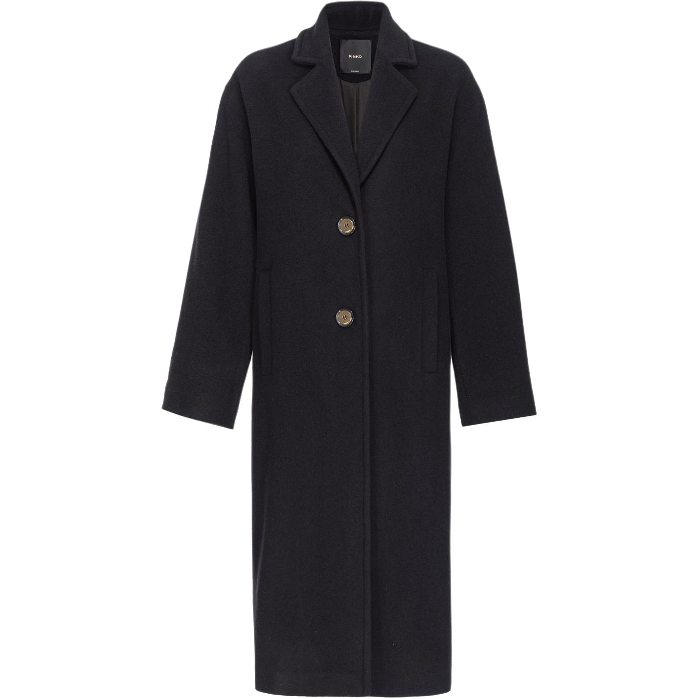 

PINKO Женское черное пальто Black, Black