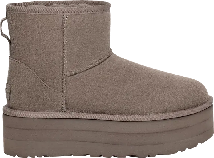 Угги UGG Classic Mini Platform, серо-коричневый