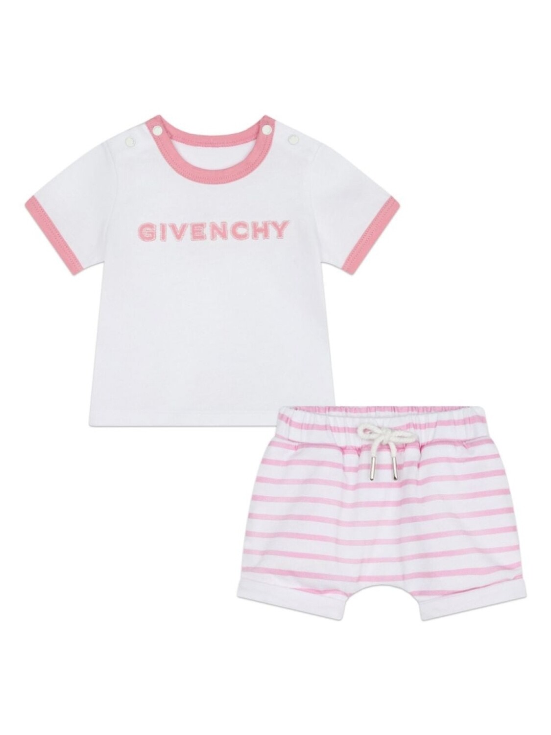 

Givenchy Kids комплект из топа и шортов с логотипом, розовый
