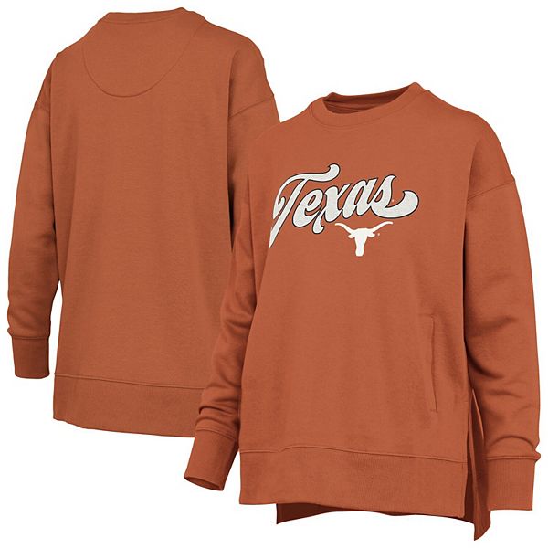 

Женский свитшот burnt orange texas longhorns bonanza chenille harper script Pressbox