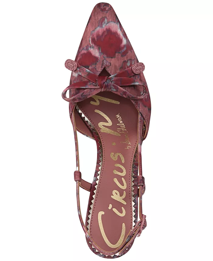 Женские туфли-лодочки Monica с острым носом, на ремешке и бантом Circus NY by Sam Edelman, розовый — фото 4