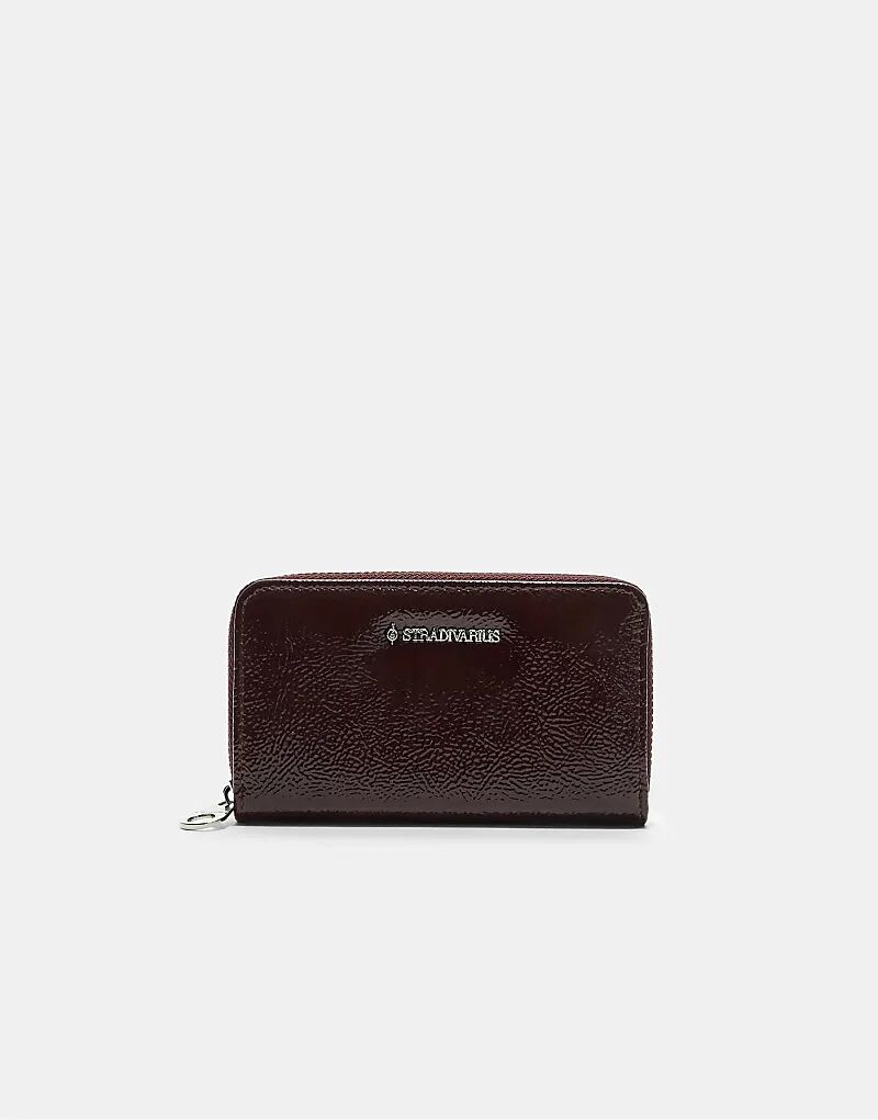 

Прямоугольный кошелек Stradivarius на молнии коричневого цвета