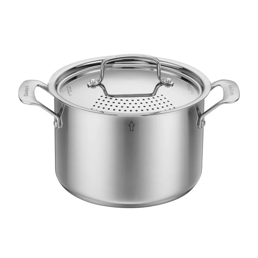 

Cuisinart Classic 5.75qt нержавеющая стальная кастрюля для пасты с крышкой-фильтром