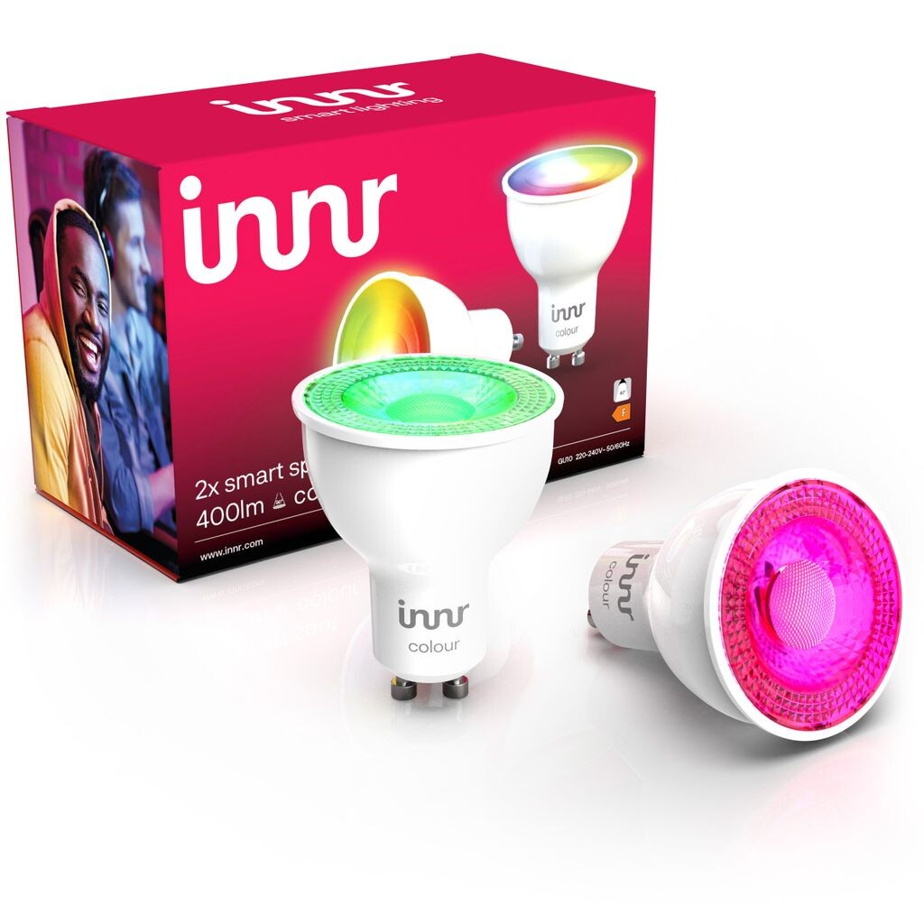 

Лампа Innr Zigbee GU10, цветная, работает с Philips Hue*, Alexa, Hey Google, SmartThings (требуется мост) GU10 Smart LED, RS 232 C-2