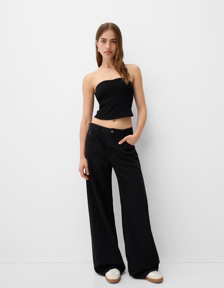 

Топ бандо Bershka, черный