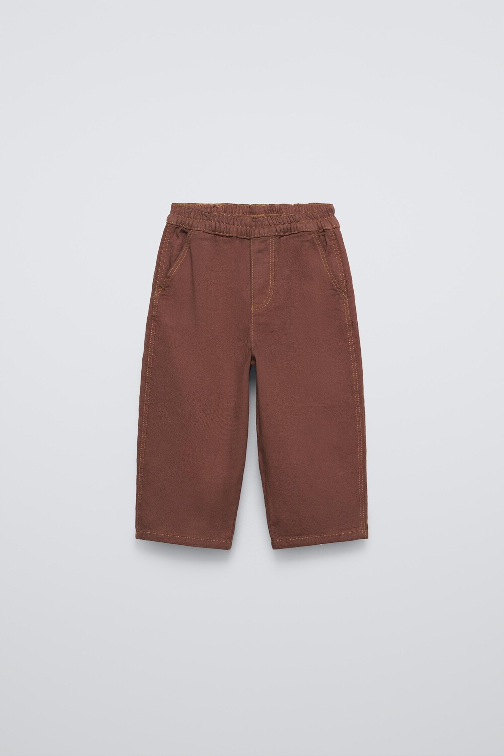 

Брюки с шитьем donald duc disney ZARA, цвет brick