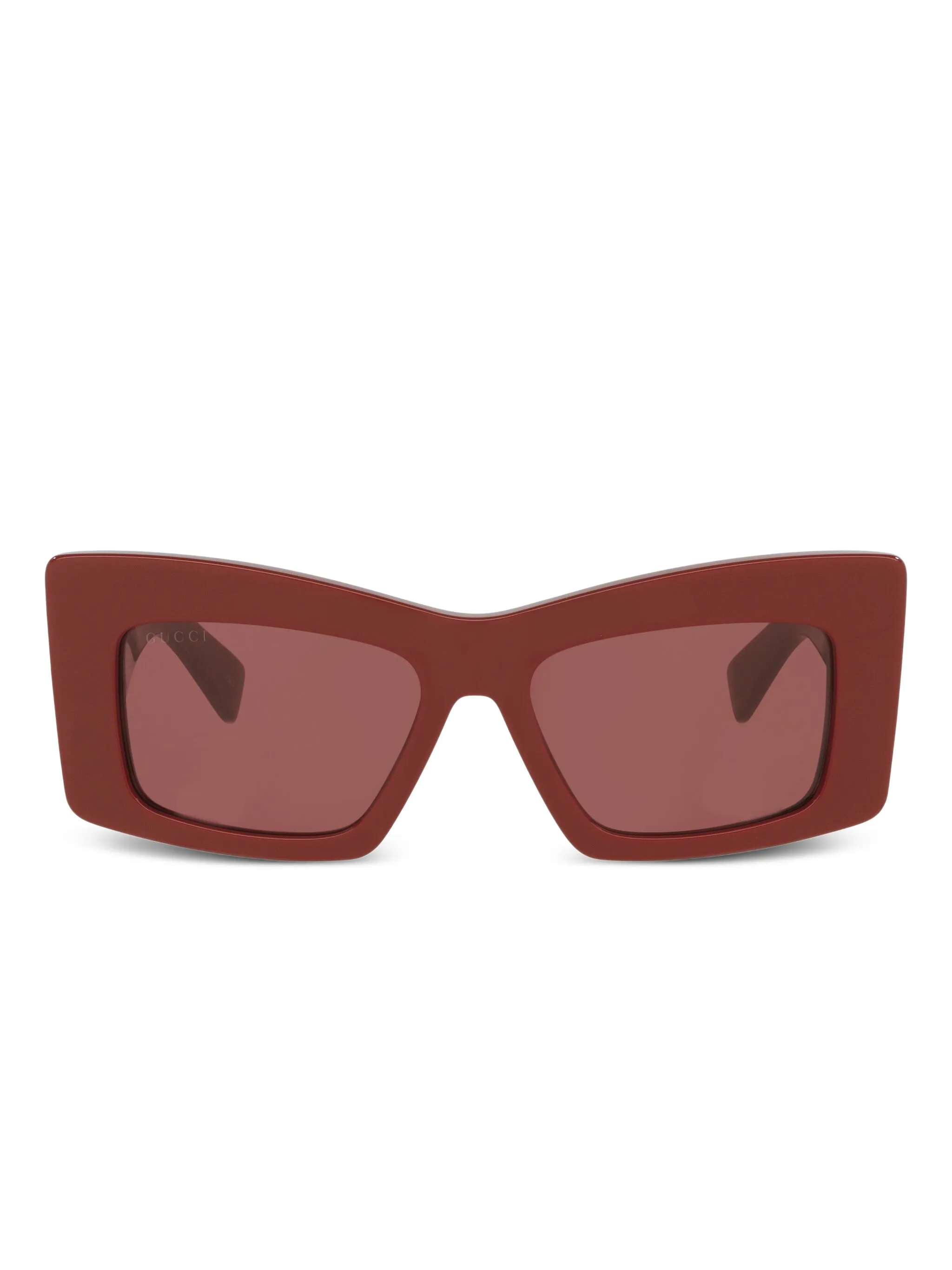 

Солнцезащитные очки в геометричной оправе Gucci, красный