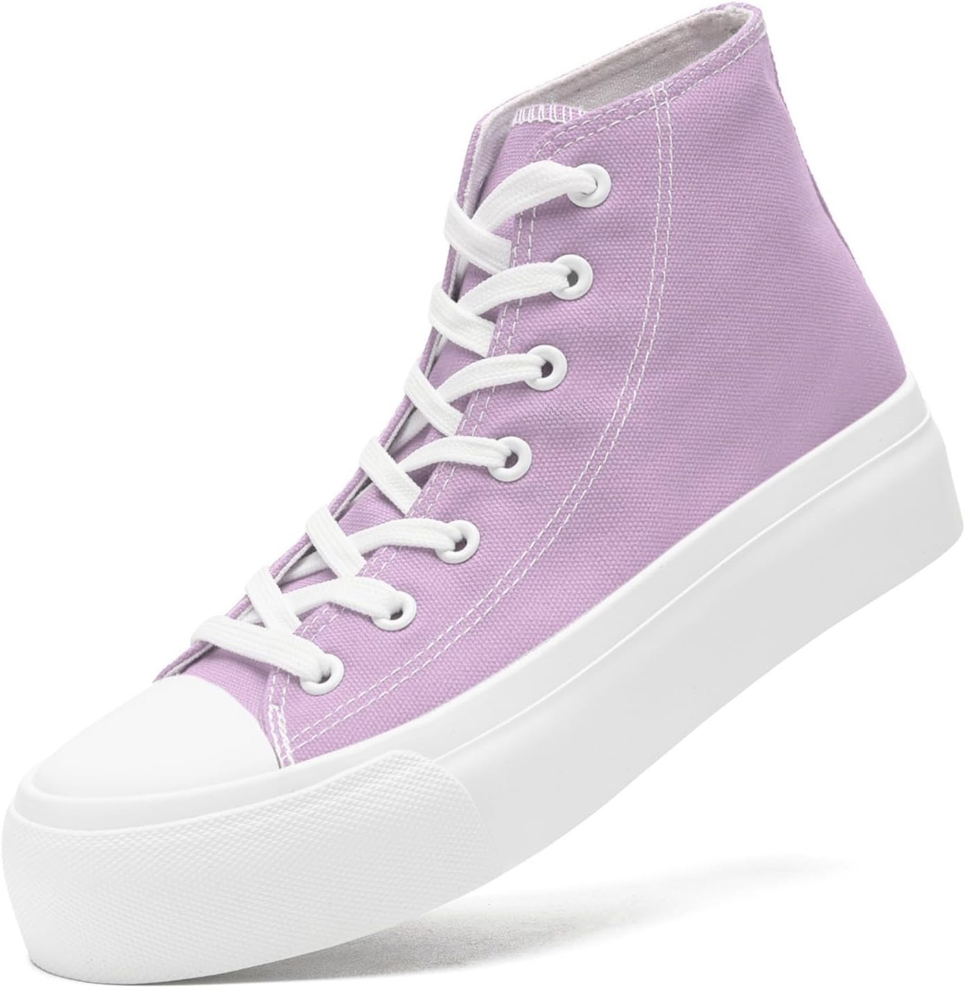 

Женские кеды на платформе из холщовой ткани, мужские высокие классические кеды из холща, повседневные кроссовки, удобные модные кроссовки на шнуровке Xraehni, фиолетовый