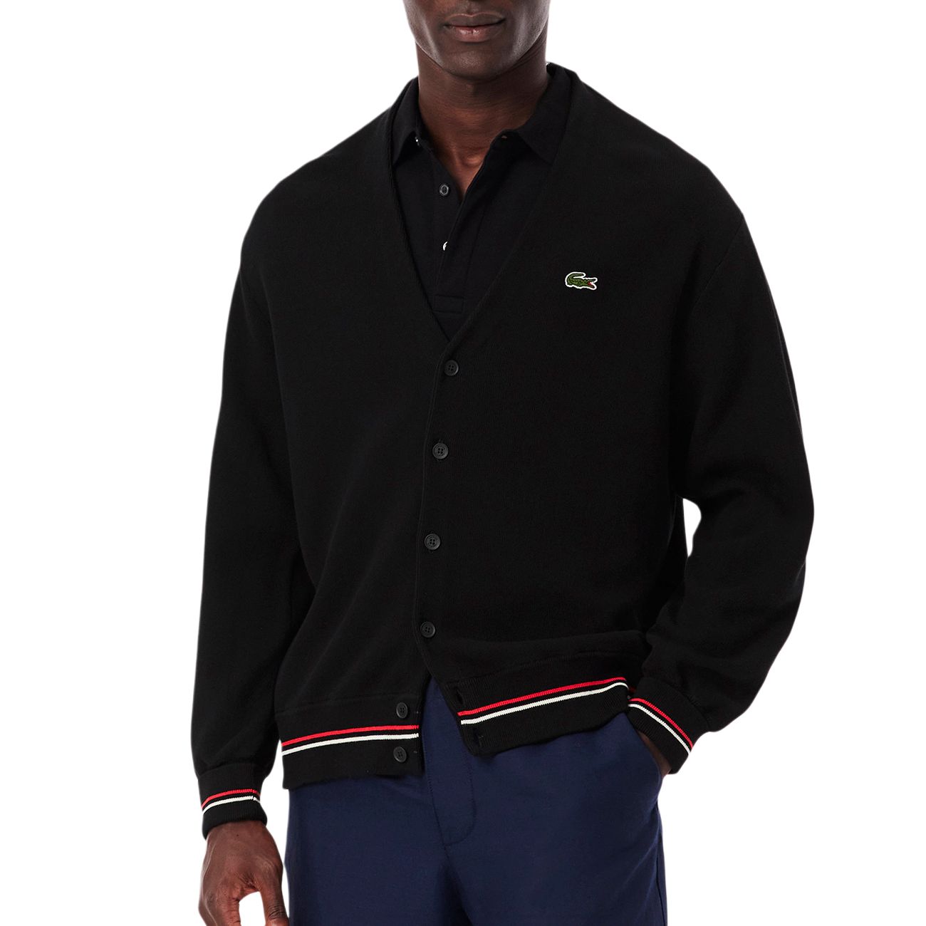 SS25 Вязаный свитер Men's DVI/Black LACOSTE, DVI/черный — фото 4