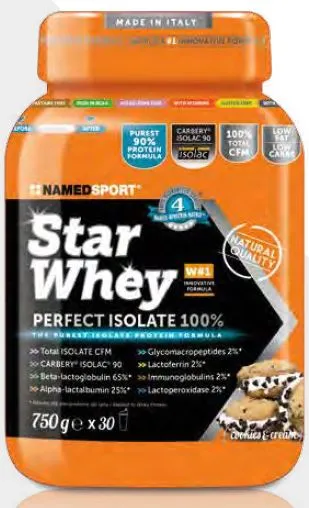 

Именованное печенье и крем Sport Star Whey Isolate, 750 г, добавка с изолятом сывороточного протеина Named Sport
