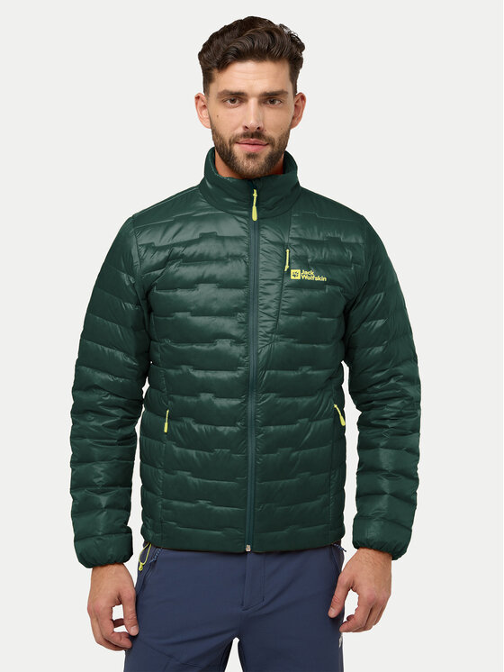 

Пуховик стандартного кроя Jack Wolfskin, зеленый