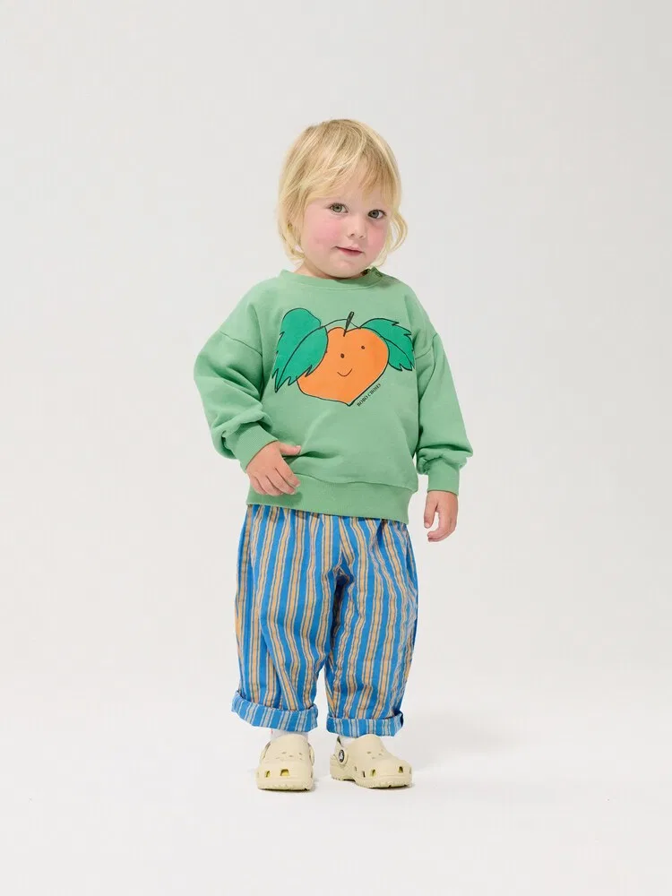 Хлопковая трикотажная толстовка Baby Tangerines Bobo Choses, зеленый — фото 4