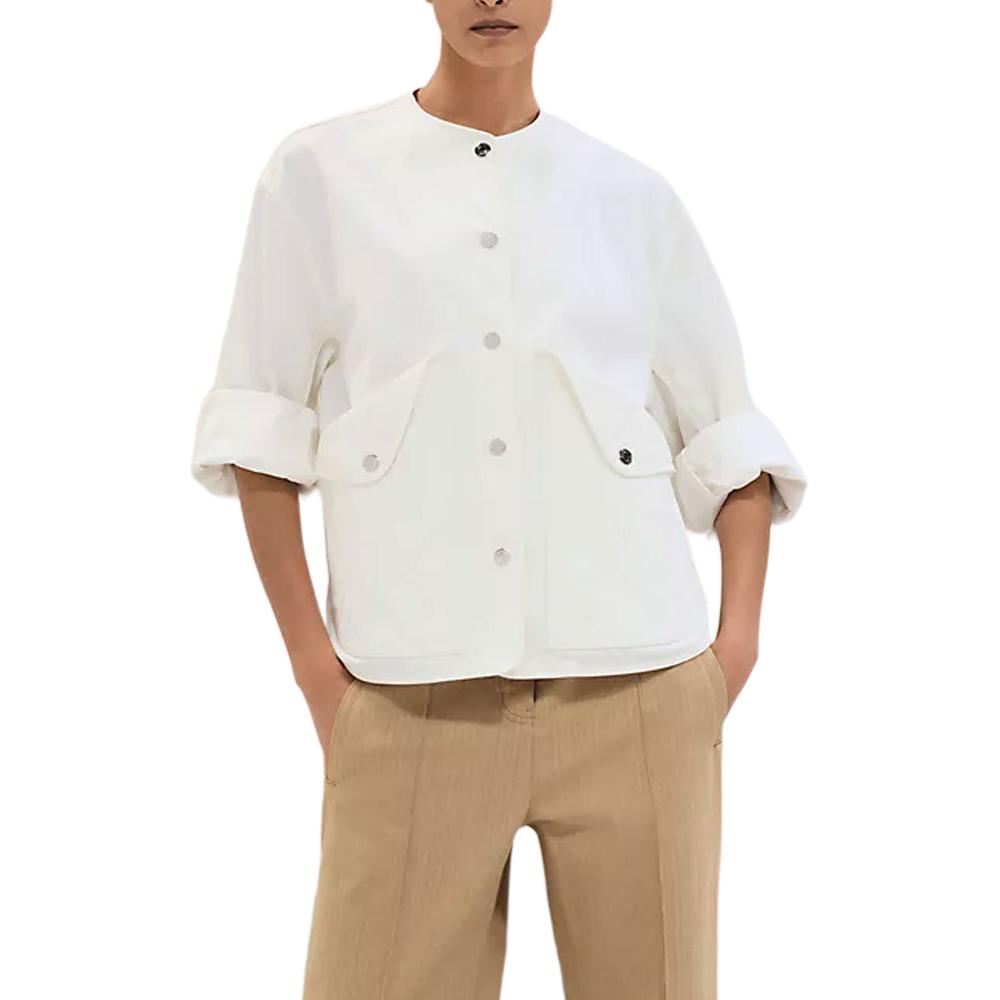 HERMES Женская куртка натурального белого цвета, Natural White — фото 3