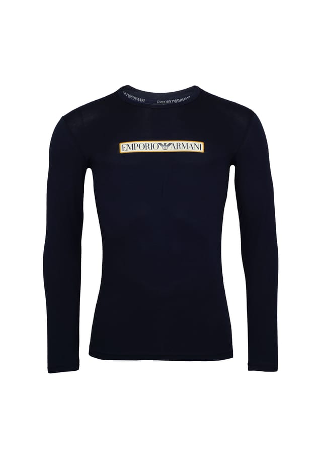 

Рубашка с длинными рукавами Emporio Armani, синий