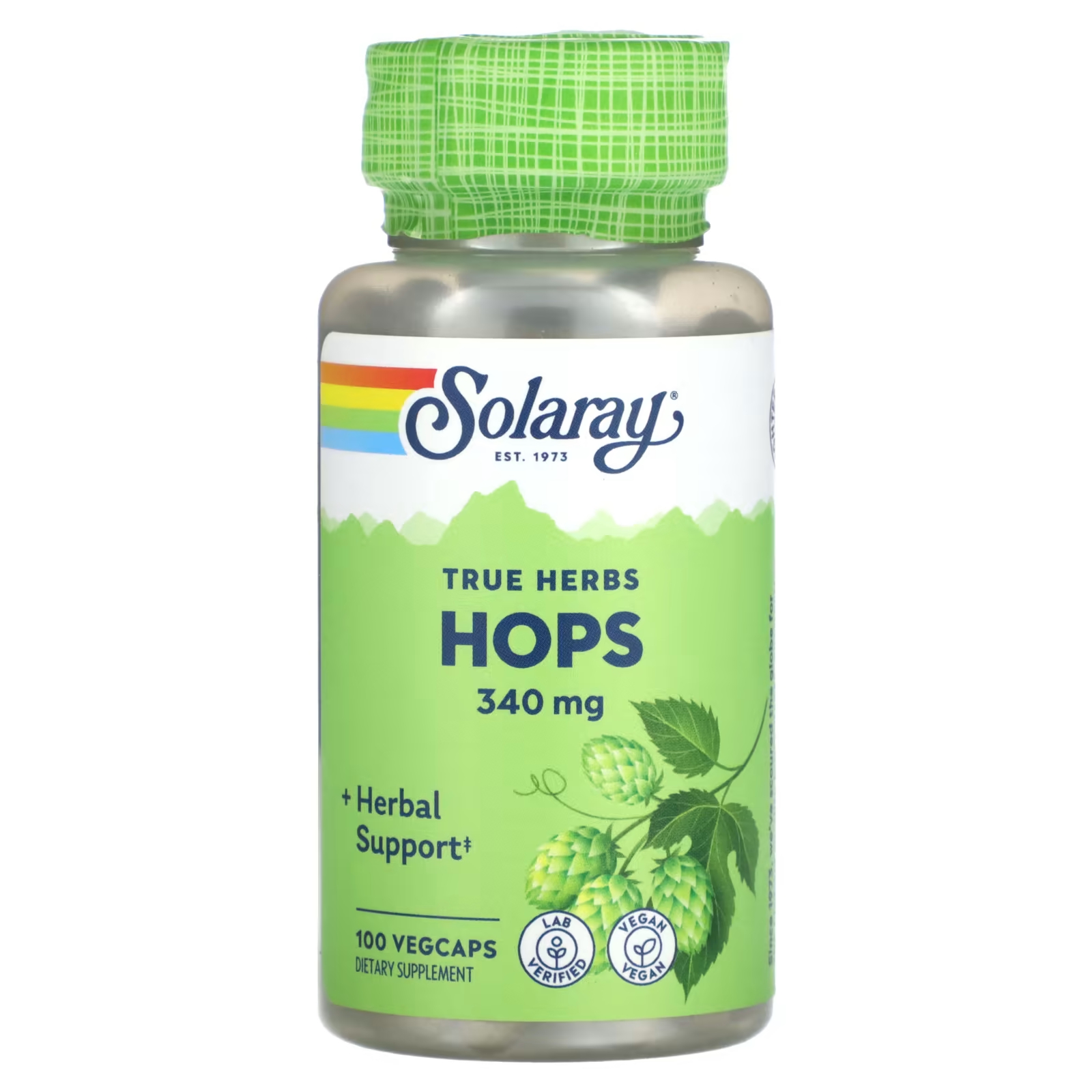 

Solaray True Herbs HOPS 340 мг 100 растительных капсул