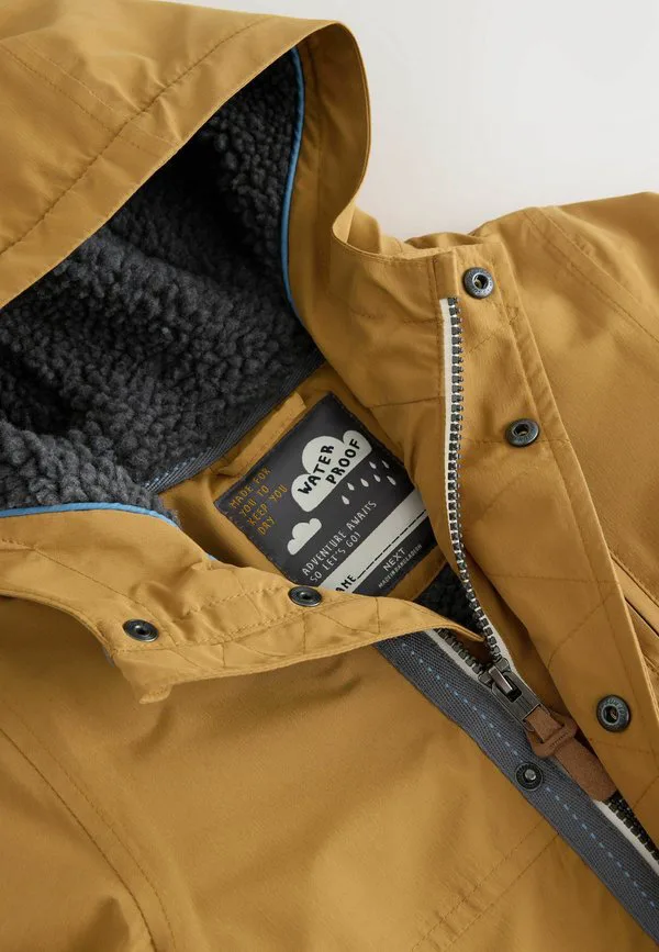 Парка из искусственного меха стандартного кроя Next, Ochre Yellow — фото 3