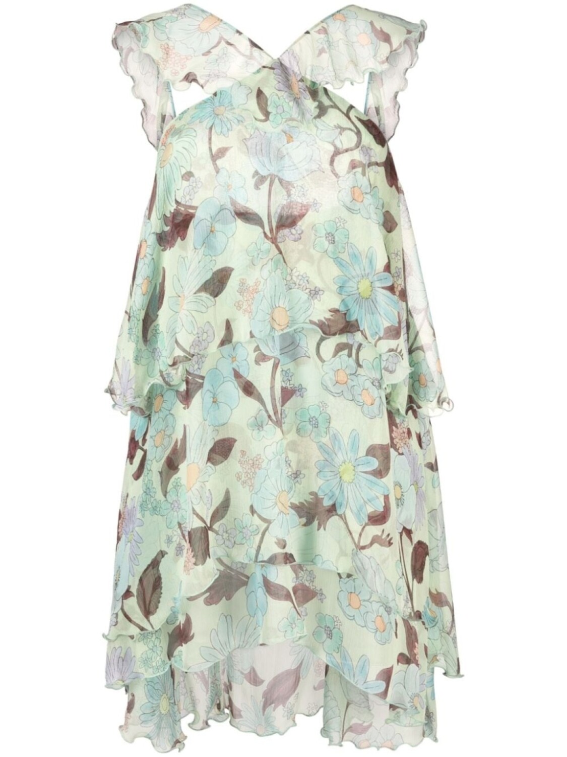 

Stella McCartney платье мини Lady Garden, зеленый
