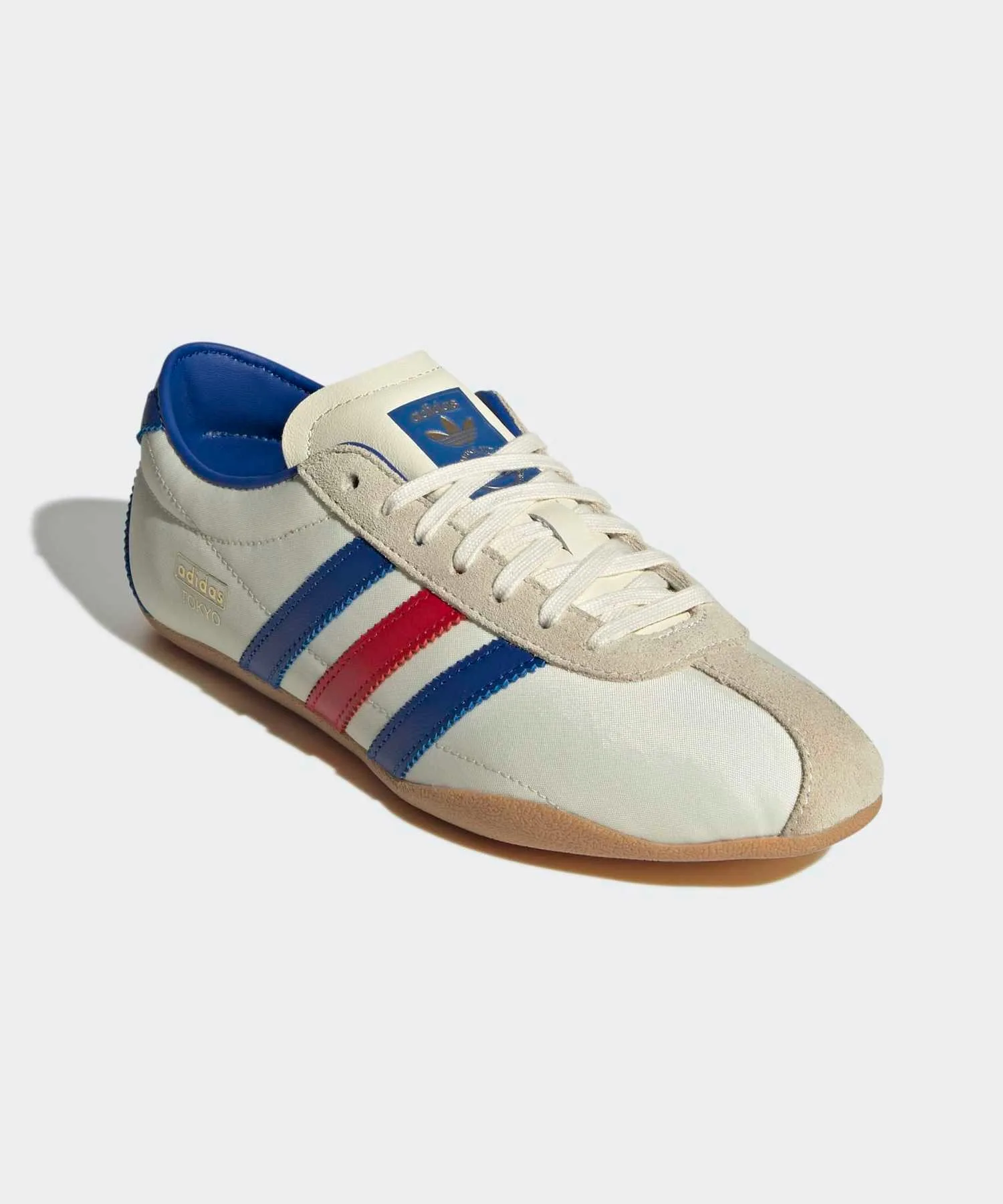 Унисекс кроссовки adidas Tokyo из нейлона с фирменными полосками бело-синие — фото 4