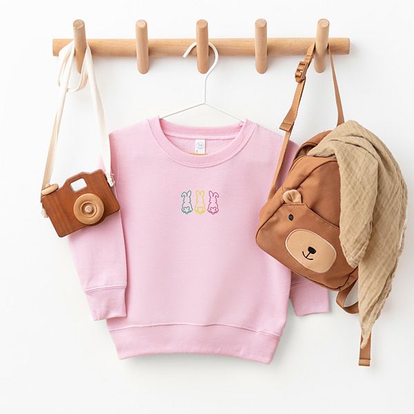 Детская толстовка с вышивкой в виде пасхального кролика The Juniper Shop, Pink — фото 3