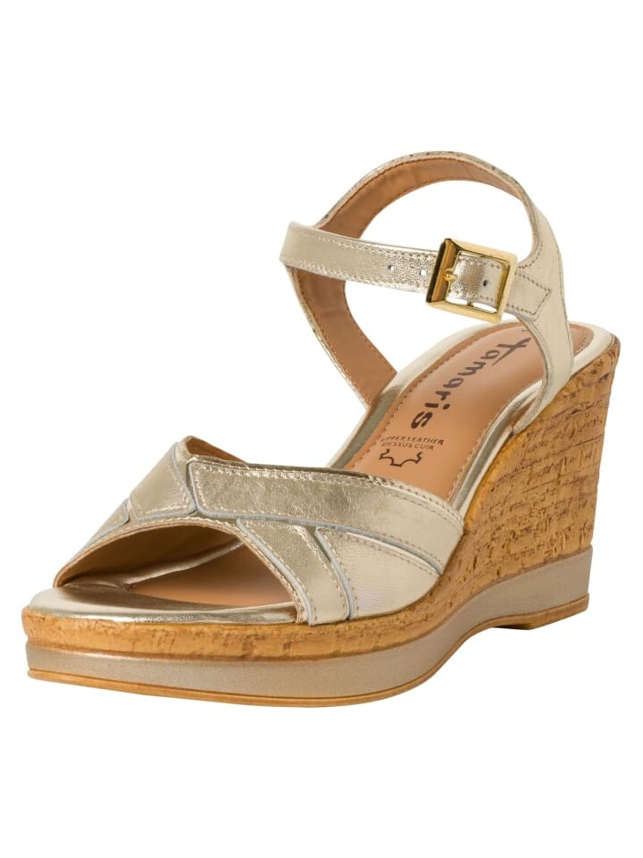 

Сандалии на плоской подошве Tamaris Sandalette, цвет light gold met
