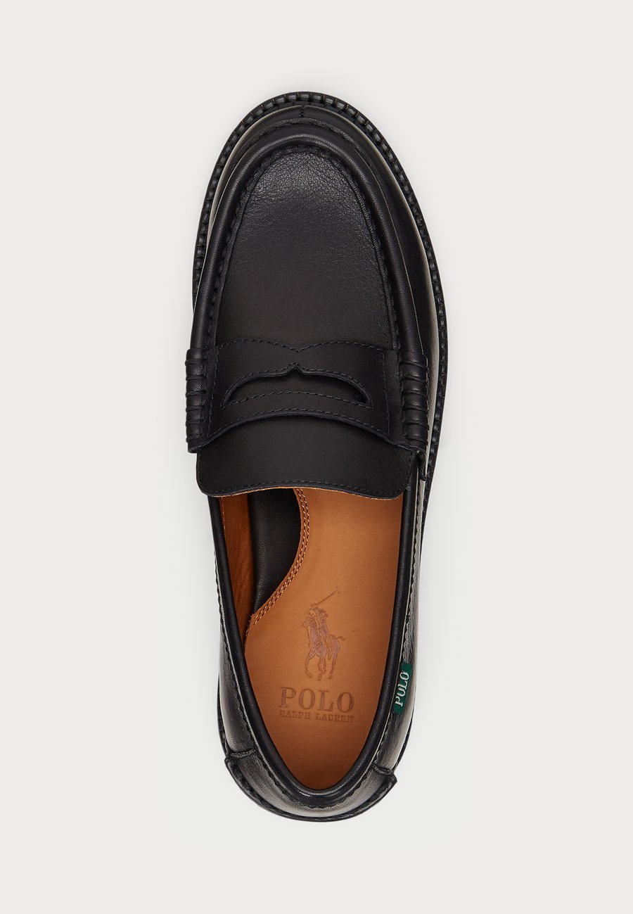 Лоферы Polo Ralph Lauren JETT LUG-SOLE LEATHER PENNY LOAFER, Black — фото 4