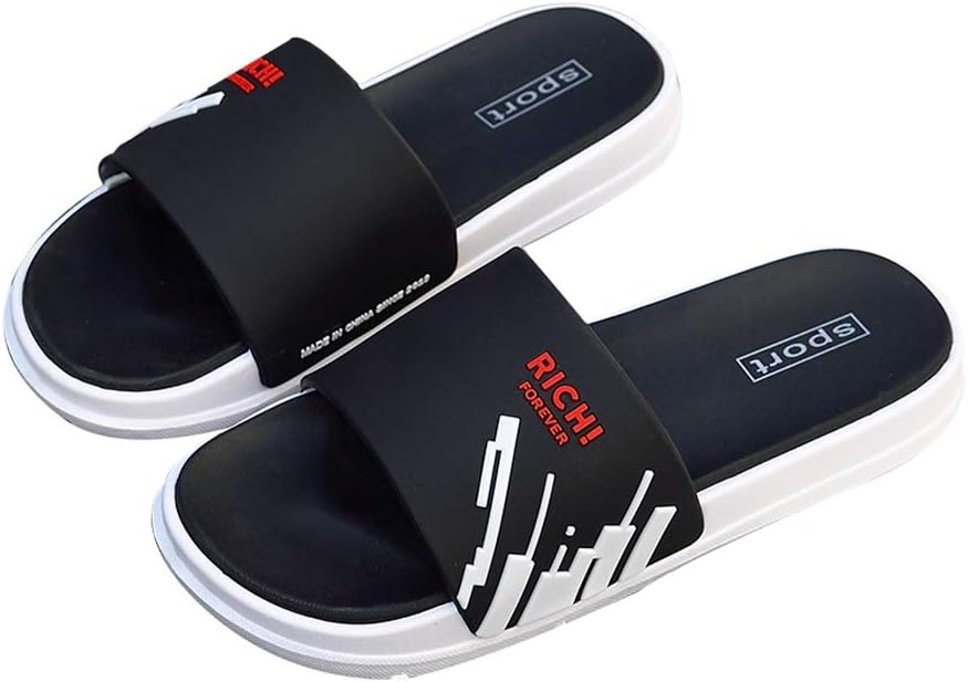 

Мужские уличные тапочки YXCKG, пляжные тапочки-шлепанцы, спортивные тапочки, женские тапочки для душа, сандалии для ванной и бассейна, мягкая подошва (Цвет: черный белый, Размер: EUR 38)