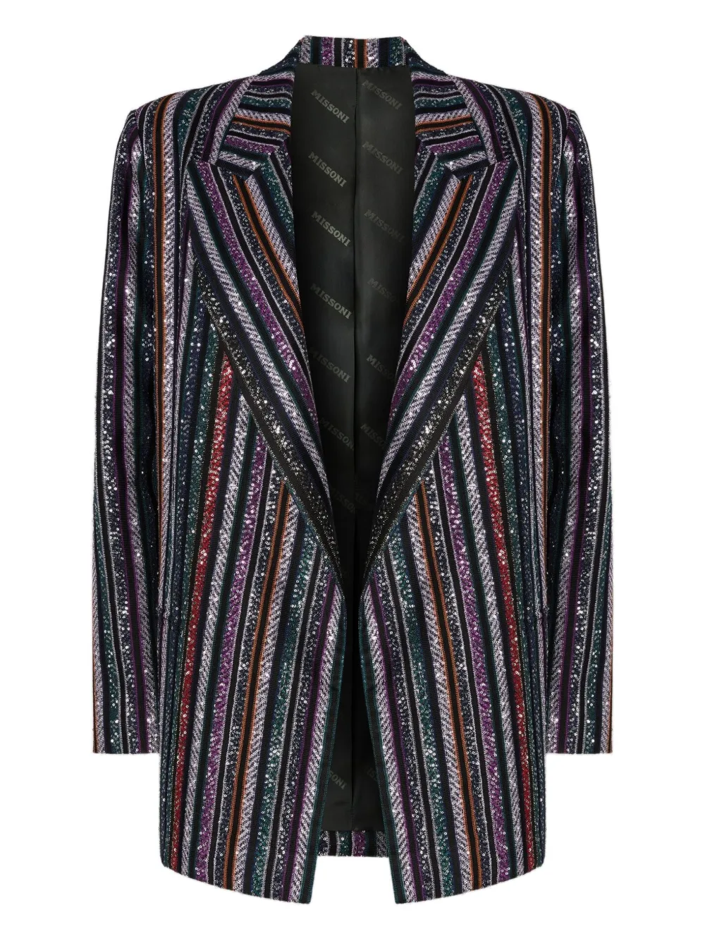 

Пиджак в полоску с пайетками Missoni, синий
