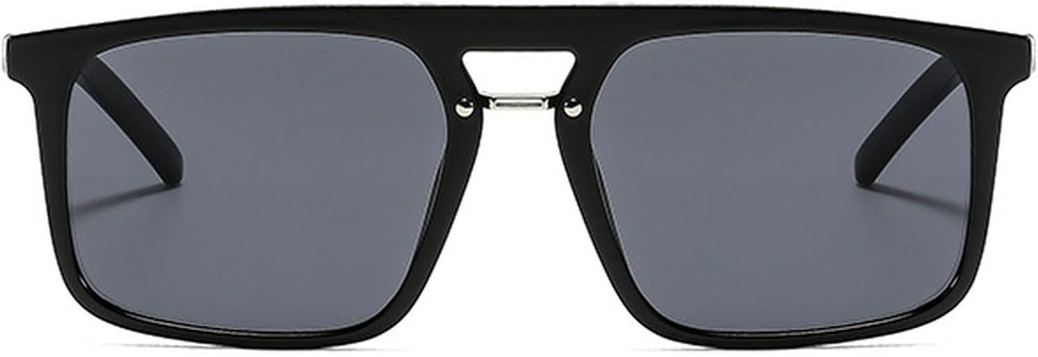 

Ретро-солнцезащитные очки-пилот для женщин, защита от УФ-излучения, модные винтажные квадратные солнцезащитные очки, женские солнцезащитные очки с градиентным переходом и двойной перемычкой mincl, Black