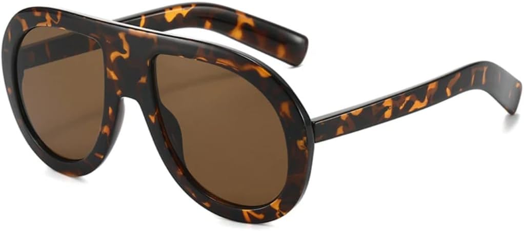 

Солнцезащитные очки для мужчин и женщин - защита UV400 - градиентный леопардовый принт, сине-желтый цвет, панк, для занятий спортом на открытом воздухе и вождения DSVIGF, Leopard Tea