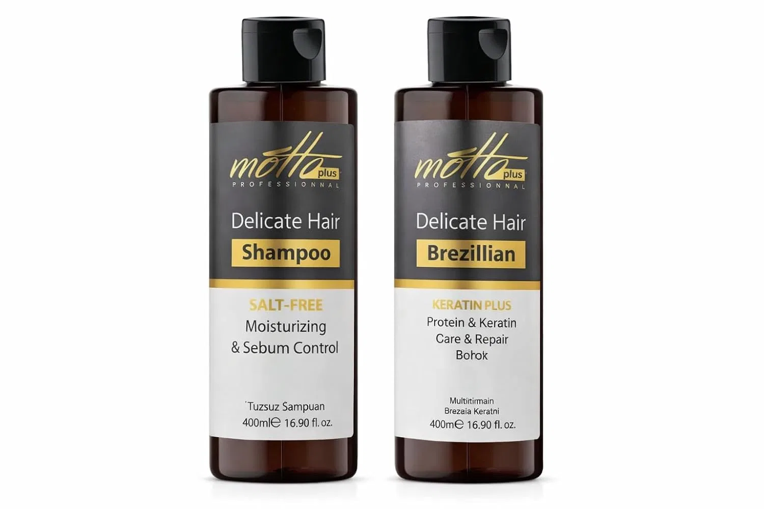 Набор для ухода за волосами Motto Plus Professional (шампунь и бальзам) 2 x 400 мл Generic — фото 2