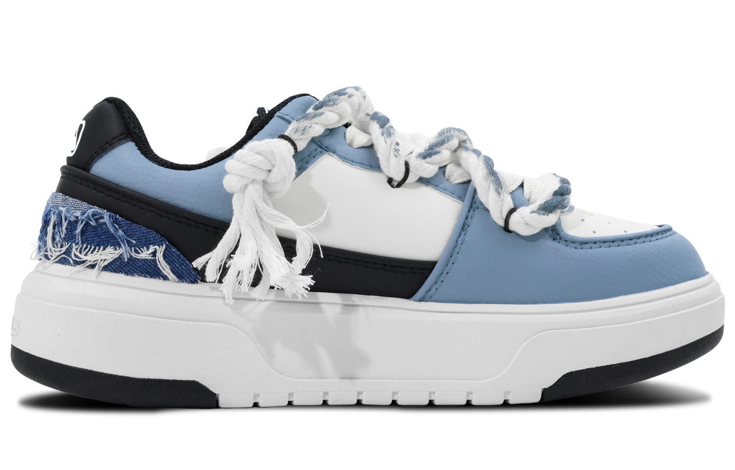 MLB Chunky Liner Abrasion Resistant Height Increasing Low top Skateboard Shoes Unisex Blue — фото 3