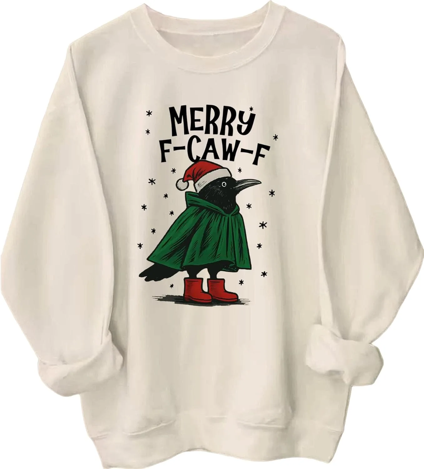 

Веселый рождественский свитшот с вороном Batclock