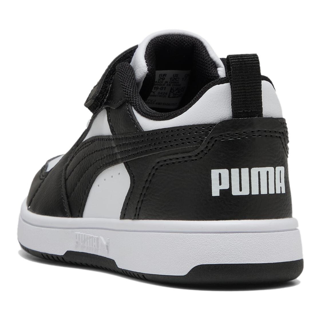 Rebound V6 Детские кроссовки для скейтбординга Детские низкие белые - черные Puma, белый — фото 4