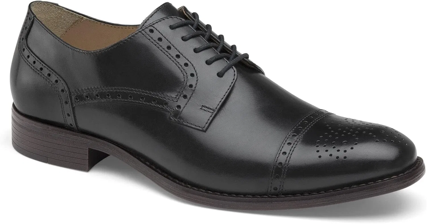 Туфли Johnston & Murphy Lewis Toe Cap, Black Solid Grain