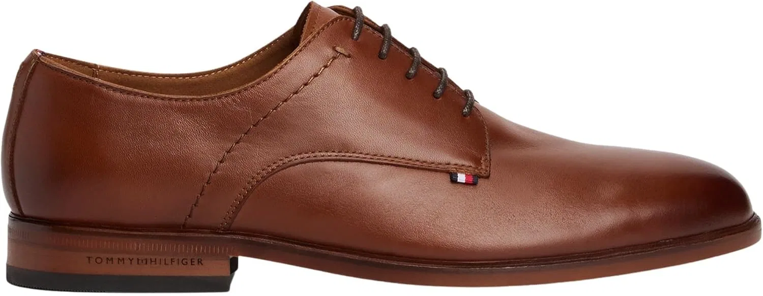 Мужские кожаные туфли-дерби Tommy Hilfiger Thunit, Brown Winter Cognac — фото 4