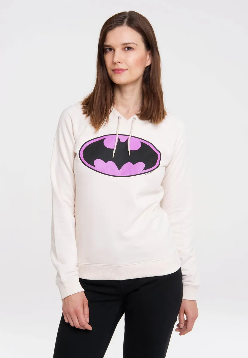 

Толстовка с капюшоном LOGOSHIRT "DC Comics - Batman", с лицензионным принтом, бежевый