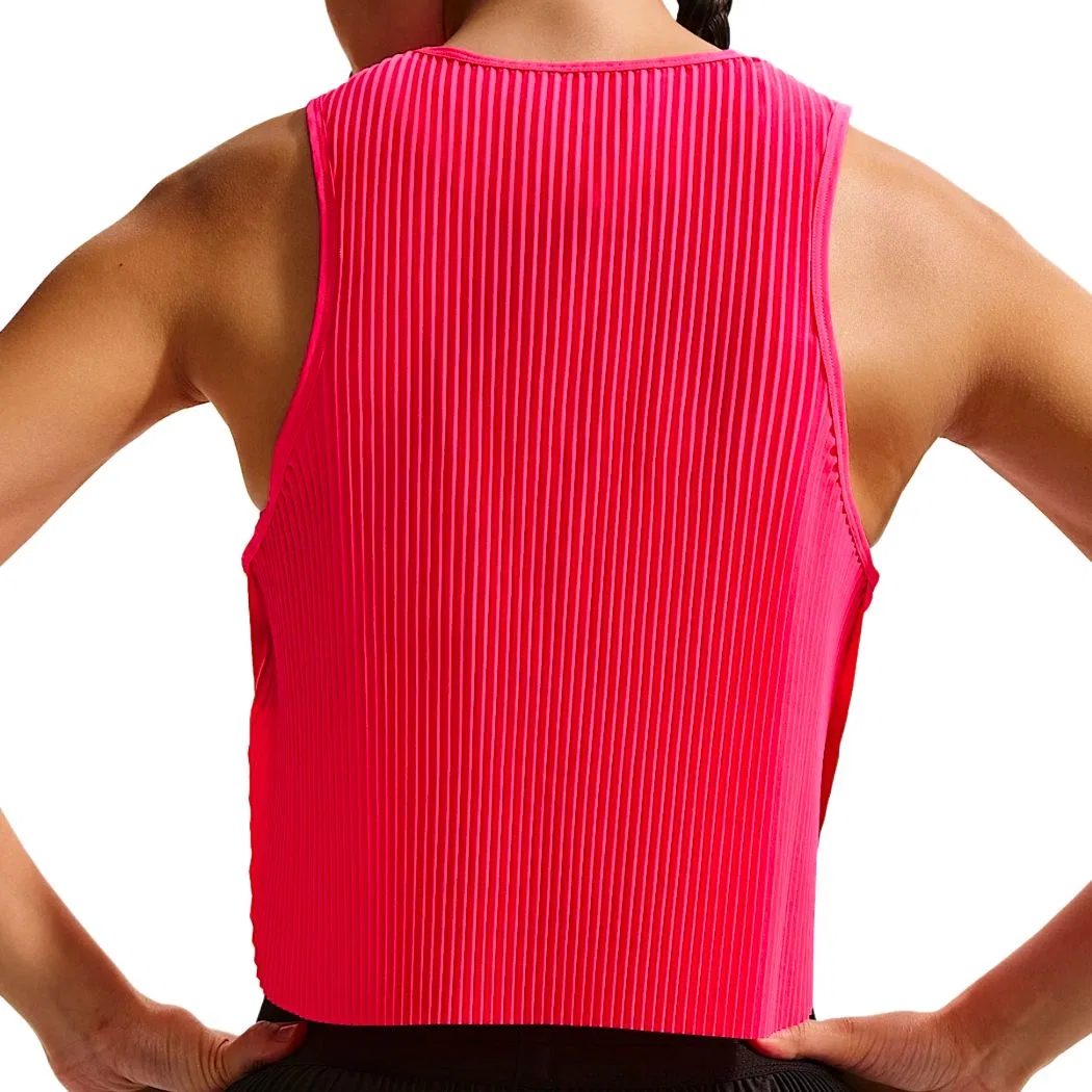 Женский топ для бега AEROSWIFT Running Tank Top Nike, Transparent Pink/Black — фото 3