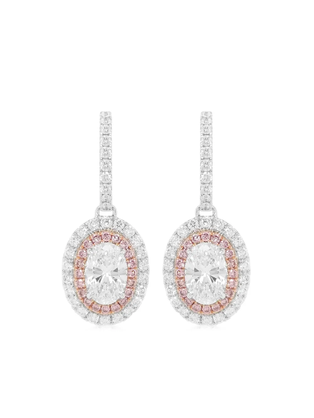

Серьги-подвески из белого золота с бриллиантами HYT Jewelry, серебяный