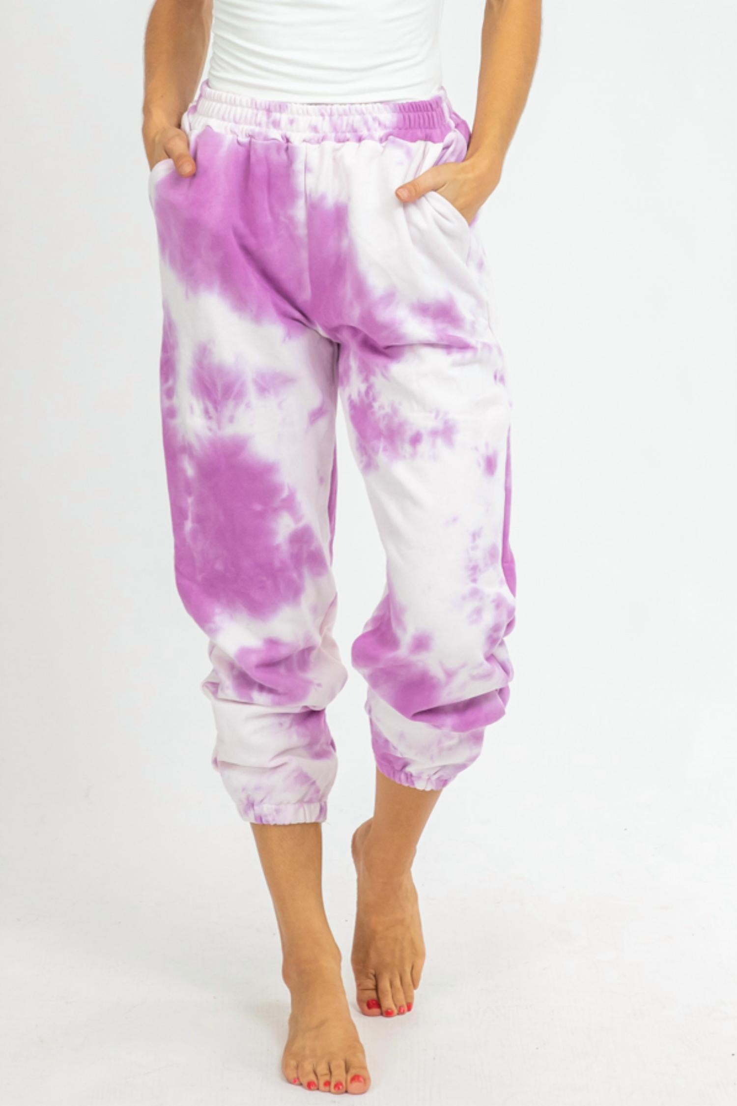 

Джоггеры French Terry Tie Dye фиолетового цвета trend:notes